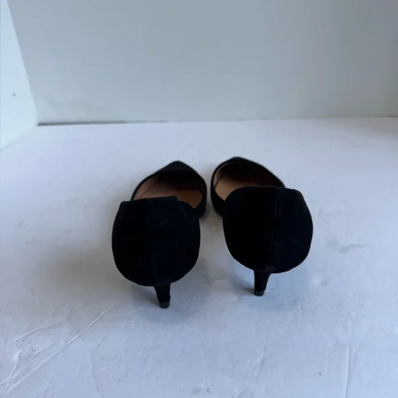 Black suede shoes are J.Jill Marlowe d'Orsay kitten heels.  Size 8 - Picture 7 of 12